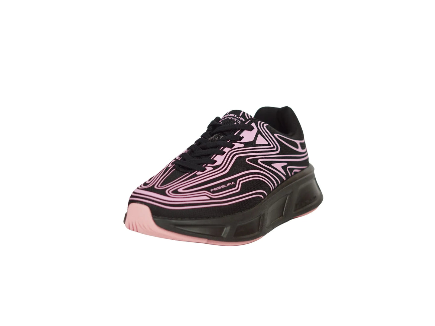 Sneakers fessura nera e rosa