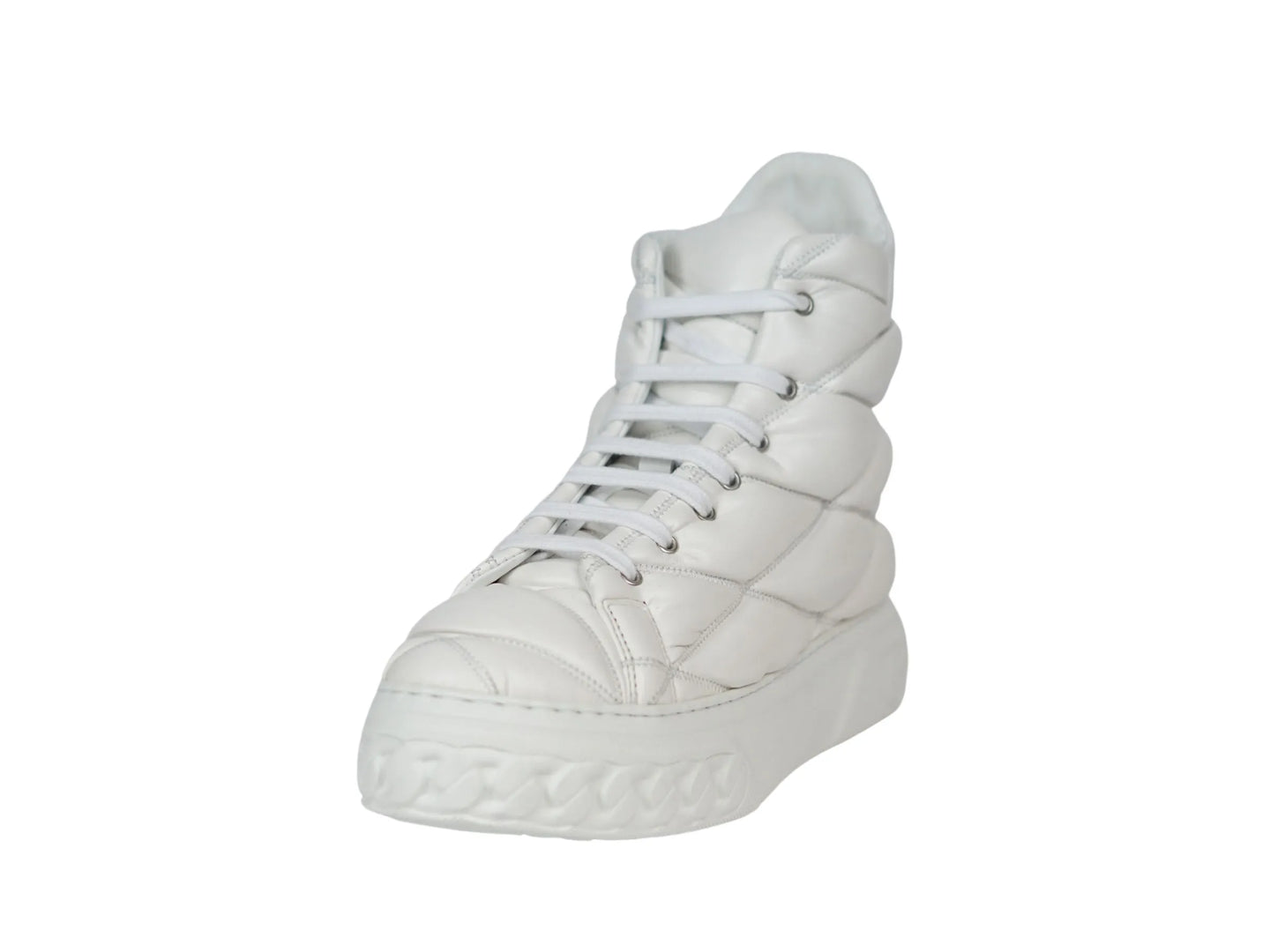 Stivaletto sneakers casadei lacci nappa bianca