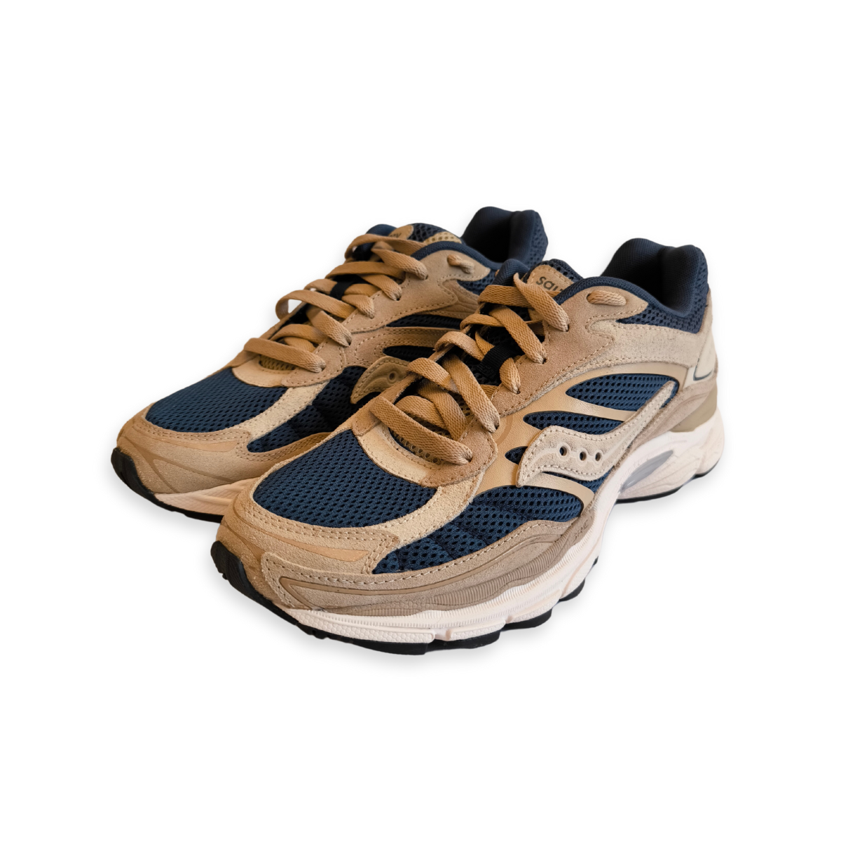 Sneakers Saucony ProGrid Omnia Uomo in Tessuto beige e blu