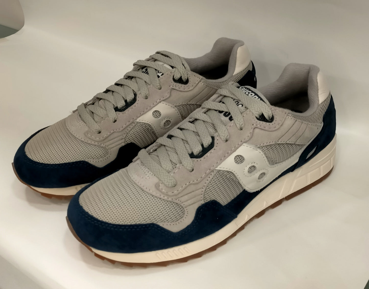 Sneakers SAUCONY SHADOW 5000 uomo in tessuto grigio camoscio blu