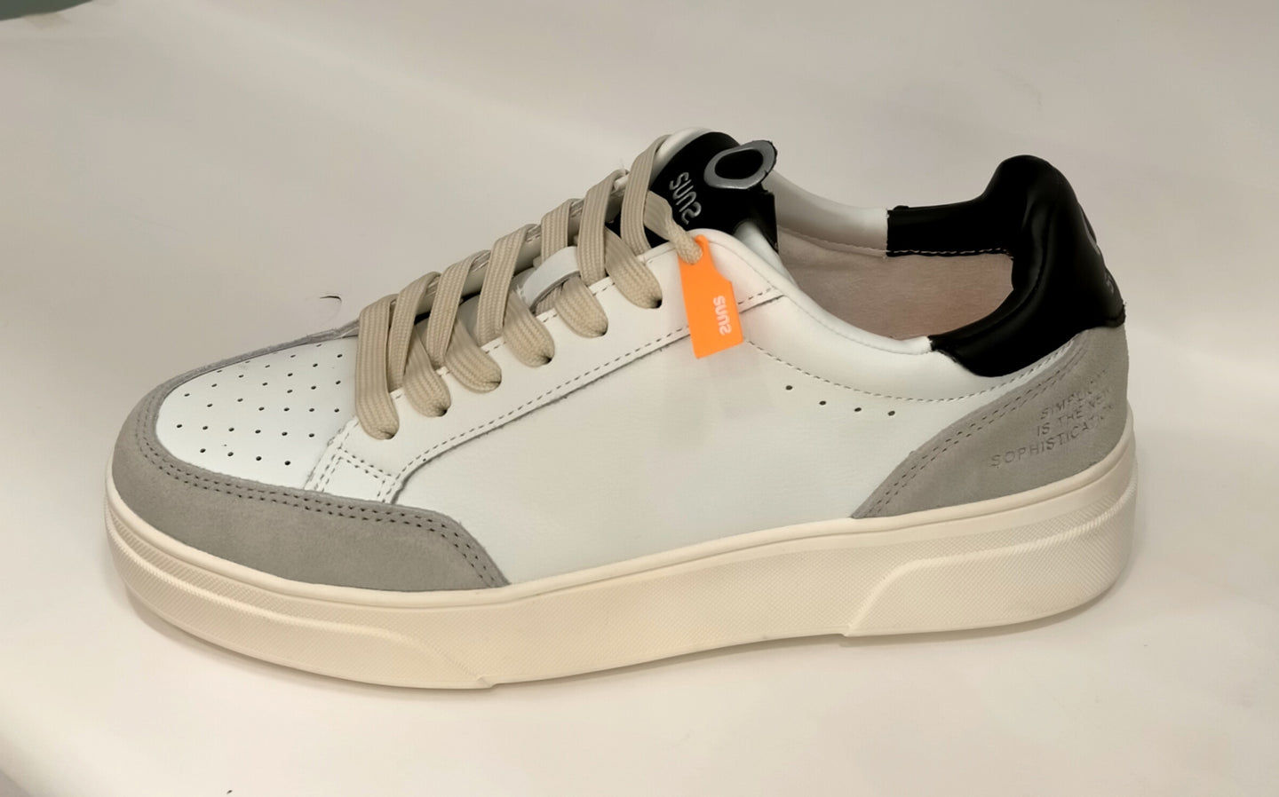 Sneakers SUNS SSS53 uomo in pelle bianca