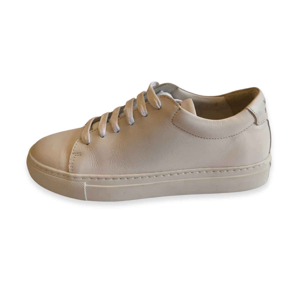 Sneakers National Standard Monocromatica Bianca in Vera Pelle