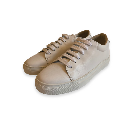 Sneakers National Standard Monocromatica Bianca in Vera Pelle